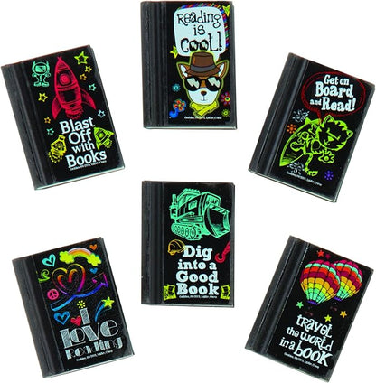 Raymond Geddes Reading Rocks! Pencil Erasers (Pack of 48)