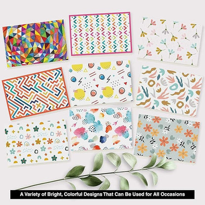 Dessie 50 Different Blank Cards With Envelopes - 4x6 Inch Blank Greeting Cards w/Colored Envelopes & Gold Seals. Colorful Designs - No Repetition. All Occasion Note Cards with Envelopes Set