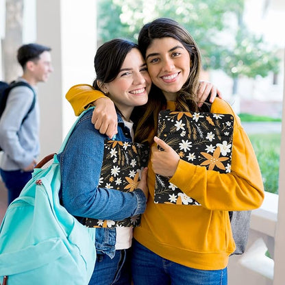 Book Sleeve Book Covers Book Protector Floral Printed with Zipper Washable Fabric for Teen Adult Book Lover Teacher Student(Medium,11 X 8.7 Inch)…