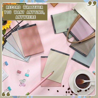 Lincia 24 Pcs 4" x 6" Legal Pad Writing Notepads Small Legal Pad College Ruled 30 Sheets Multiple Color Lined Note for Work 80 Gsm Paper for Grocery List Shopping List (Classic Color)