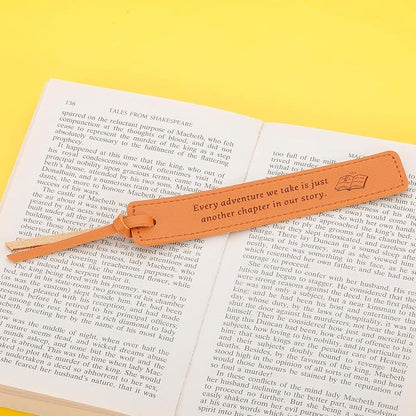 Leather Bookmark for Men Women Anniversary Leather Gifts for Him Her Men 3rd Anniversary Wedding Party Birthday Retirement Gifts for Women Inspirational Bookmark for Women Book Lover,Another Chapter