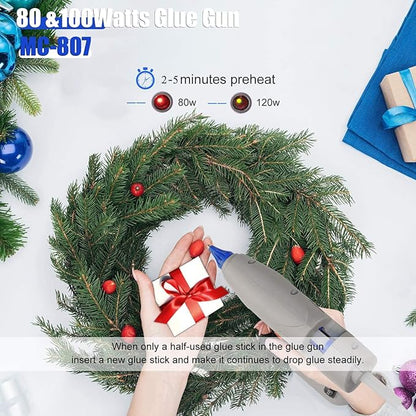 MONVICT Hot Glue Sticks, Pack of 100 (2.2 lb) 4"Long 0.43" Diameter Full-Size Hot Glue Gun Sticks Art Glues Pastes Hot Melt Sticks for Most Large Glue Guns, Clear Glue Sticks for DIY, Arts & Crafts