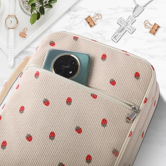 Bible Cover Case for Women,Large Bible Tote Bags for Women Organizer Corduroy Bible Carrying Case for Girls,Bible Study Supplies Accessories Christian Gifts for Women