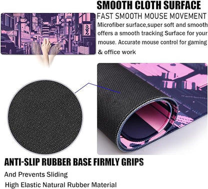 Large Mouse Pad, Desk Mat Large Office Desk Pad, Mouse Pad Gaming, Durable Waterproof Non-Slip Base Long XXL Large Gamer Mouse Pad for Home Office Gaming Work, Kyoto