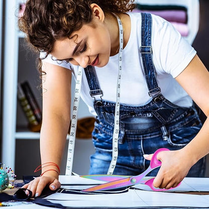 Fabric Scissors Stainless Steel Multi-Purpose shearswith Professional Titanium Coating forfor cutting clothes Leather Sewing Home and Office10 in