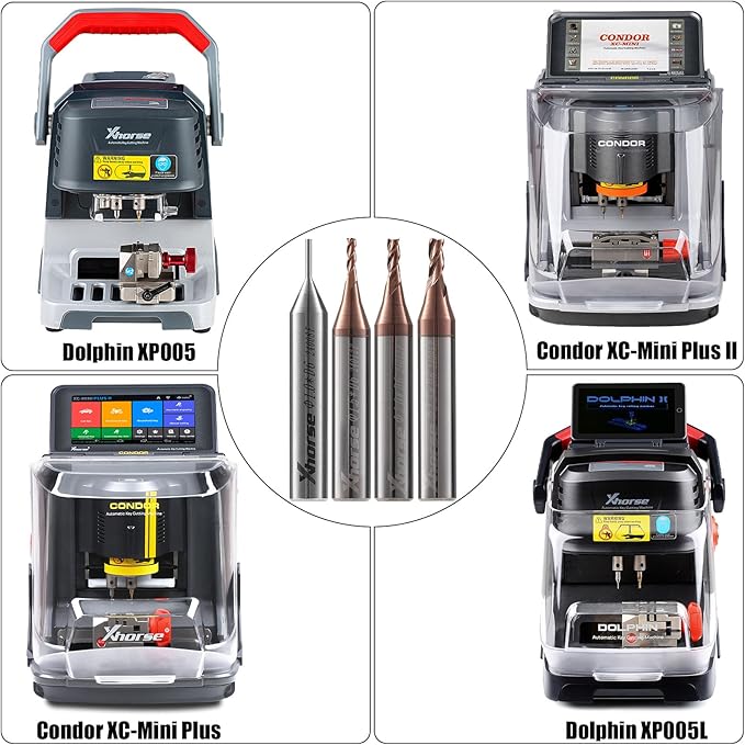 Xhorse 5 PCS Original 2.5mm Milling Cutter for Condor XC-Mini Plus/Plus II/XC-002 and Dolphin XP005/XP005L/XP007 Key Cutting Machine (2.5mm)