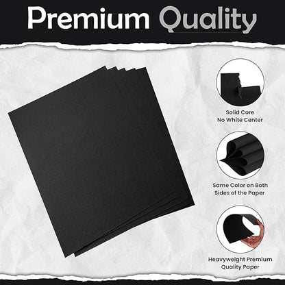 SANZIX 120 Pack 4" x 6" Black Postcards for Mailing - 80 Lbs/220 GSM | Printable Heavyweight Thick Cards - Premium 4x6 Cardstock Customizable for Wedding Invitations, Postcards & Note Cards