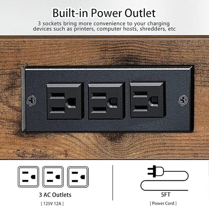 Natwind Large Printer Stand,24''x20''x29''Printer Table with Adjustable Storage Shelf,3 Tier Rolling Printer Cart with Wheels,Home Office Multifunctional Shelves for Heat Press,3D Printer (Retro)