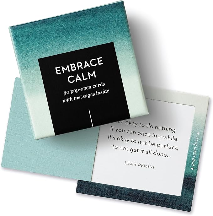 Compendium ThoughtFulls Pop-Open Cards – Embrace Calm – 30 Pop-Open Cards, Each with a Different Inspiring Message Inside