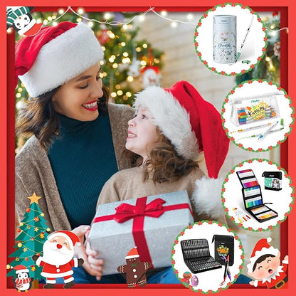 Ohuhu Markers for Adult Coloring Books No bleeding 140 Colors Water-based Coloring Markers Dual Tips Chisel & Brush Drawing Pens Art Markers for Kids Adults Beginners Lettering Journaling