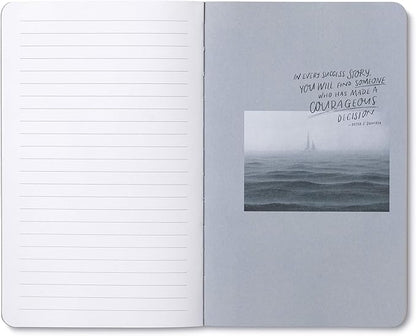 Compendium Softcover Journal - All serious daring starts from within. – A Write Now Journal with 128 Lined Pages, 5″W x 8″H