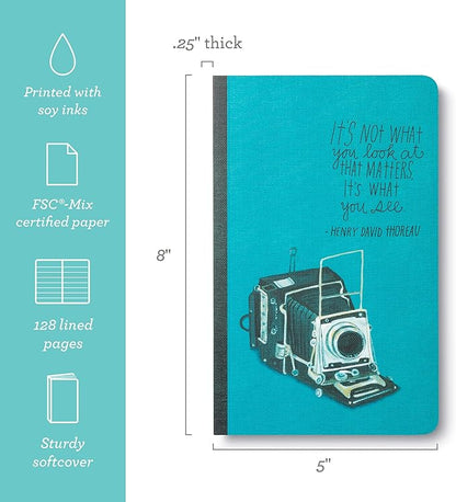 Compendium Softcover Journal - It's not what you look at that matters, it's what you see. – A Write Now Journal with 128 Lined Pages, 5″W x 8″H