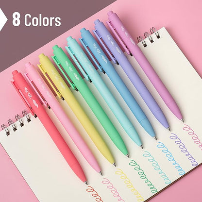 Mr. Pen- Retractable Gel Pens, 8 Pack, Pastel Ink Gel Pens, Gel Pens Fine Point 0.7mm, Retractable Pens, Cute Pens, Gel Ink Pens, Aesthetic Pens for Journaling Fine Tip Pens