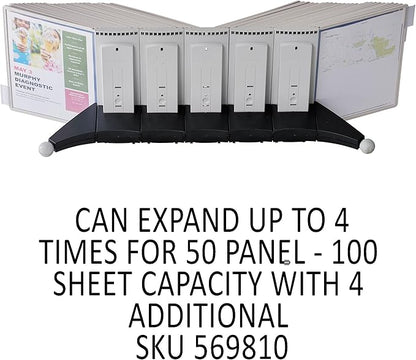 DURABLE Desktop Reference System, 10 Double-Sided Panels, Letter-Size, Gray, SHERPA Design (554210)