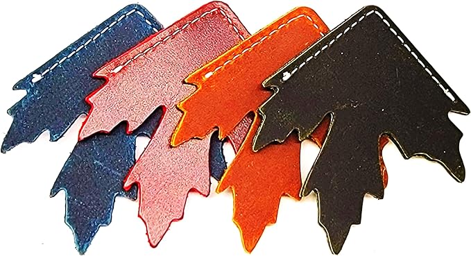 Bookmark-4 -Corner Leather Bookmarks- Leather Bookmark-Maple Leaf-Bookmarks- Reader Gifts- Book Lover Gifts- Book Club Gifts- Book Accessories for Reading Lovers-Cute Bookmarks