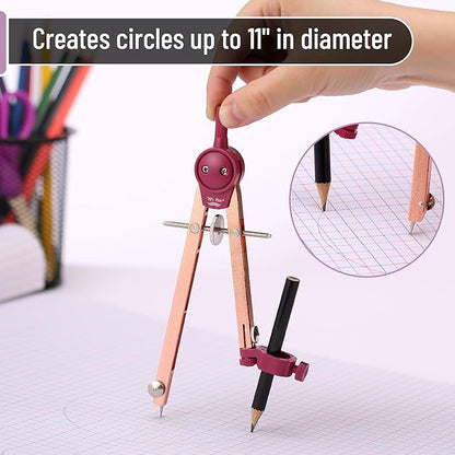Mr. Pen- Compass for Geometry, Rose Gold, Compass with Pencil, Drawing Compass Drawing Tool, Math Compass, Drafting Tools, Drawing Tools, Geometry Compass, Circle Drawing Tool, Geometry Set