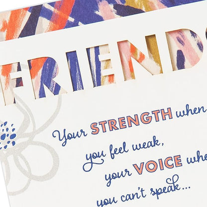 Hallmark Birthday Card for Friend (Abstract Flowers)