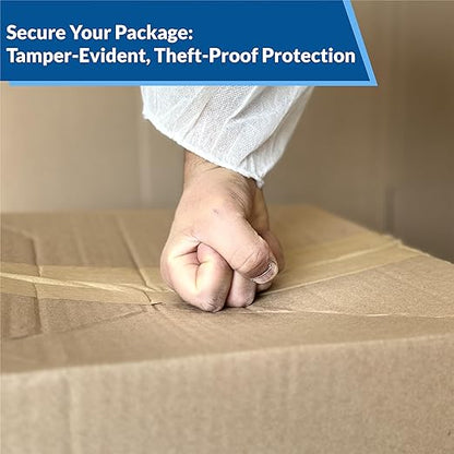 3'' x 450 Feet Reinforced Water Activated Gummed Kraft Paper Tape, for Heavy Duty Secure Packing Shipping, Tamper Evident Gummed Tape, Brown - 10 Rolls