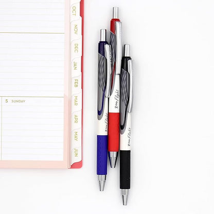 Zebra Pen Z-Grip Flight Retractable Pen, Bold Point, 1.2mm, Assorted colors, 36-Count