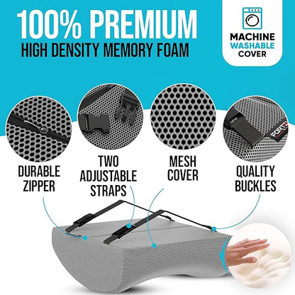 FORTEM Seat Cushion and Lumbar Support for Office Chair, Desk Chair Cushion, Memory Foam Office Chair Cushion, Non Slip Sitting and Back Pillow for Gaming, Car Seat Cushion, Chair Pad