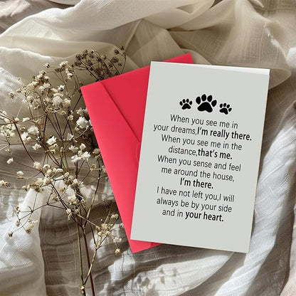 Pet Sympathy Cards, Sympathy Gifts for Loss of Dog Cat, Pet Death Memorial Gifts for Dogs Cats