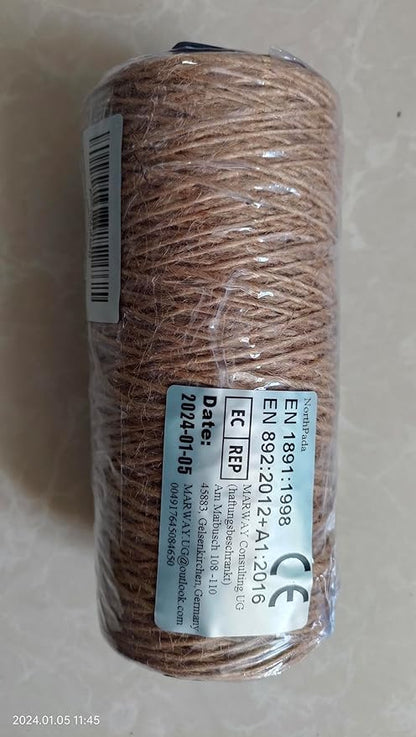 1/8 in (3mm) x 328 ft (100Meter) Natural Sisal Hemp Rope Heavy Duty Thick Twine for Cat Scratcher Post Tree, Garden, Binding, Crafts Packing Material