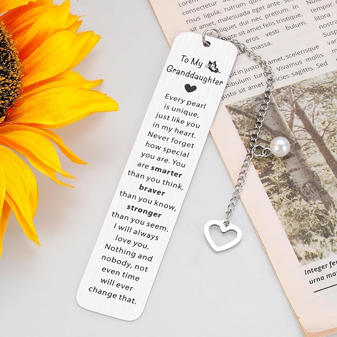 Coastal Granddaughter, Granddaughter Gifts from Grandma, Christmas Gifts for Granddaughter, Stocking Stuffers for Teen Girls 16 18, Birthday Valentines Gifts for Granddaughter, Granddaughter Bookmark