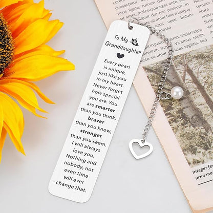 Coastal Granddaughter, Granddaughter Gifts from Grandma, Christmas Gifts for Granddaughter, Stocking Stuffers for Teen Girls 16 18, Birthday Valentines Gifts for Granddaughter, Granddaughter Bookmark