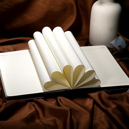 CAGIE Leather Journal for Men Hardcover Journals for Writing with Pen, 290 Pages Lined Journaling Notebooks for Work Leather Vintage Journal Notebook, 6.1" x 8.5", Gray