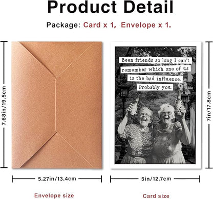 Funny Birthday Cards for Sisters, 60th Birthday Cards for Sister, 70th Birthday Cards for Sister, 80th Birthday Cards Sister, 75th Birthday Cards for Sister, 90th Birthday Cards for Women, for Friends, for Sisters