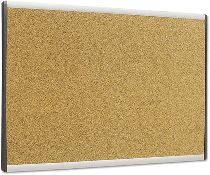 Quartet Bulletin Board, 24" x 14", Corkboard, Cubicle, Arc, Aluminum Frame (ARCB2414)