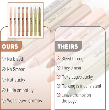 Mr. Pen Bible Highlighters, Vintage Colors, 8 Pack, Non Bleeding, Gel Pen Highlighter