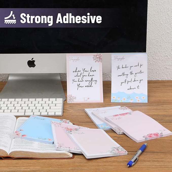 Mr. Pen- Sticky Notes 4x6, 6 Pads, 4x6 Sticky Notes, Floral Sticky Note, Self-Stick Note Pads, Sticky Pads Sticky Notes Aesthetic, Colorful Sticky Notes, Sticky Notes Bulk Sticky Notes