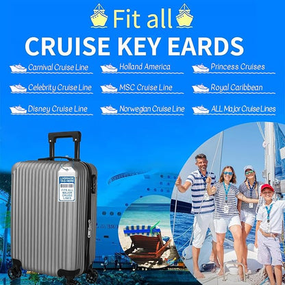 15 Pcs Cruise Essentials Accessories Kit Must Haves Set Include Non-Surge Power Strip, Retractable Cruise Lanyards for Ship Card, Luggage Tags Holder, Towel Bands, Anti Nausea Wristband, Magnetic Hook
