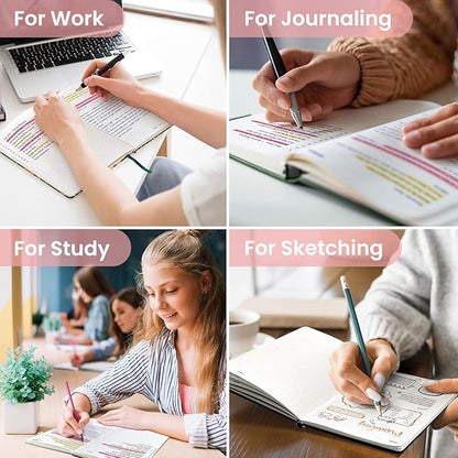 Bullet Dotted Journal Notebook for Women & Men, Hardcover Leather Journal for Writing, A5 Bullet Journaling Notebook for Work & Sketching, Perfect for Office School Home Supplies, 160 Pages, Pink