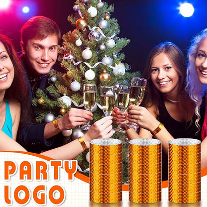 Epakh 600 Pcs Paper Wristbands Neon Wrist Bands Waterproof Handbands for Events Lightweight Concert Wristbands Neon Colored Adhesive Wrist Band for Party