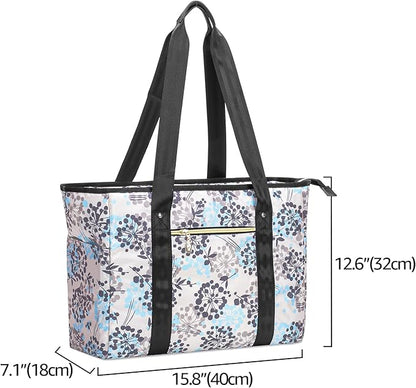 CURMIO Work Tote Bag for Women, Utility Work Bag with Pockets and Compartments for Laptop, Dandelion (Bag Only, Patent Design)