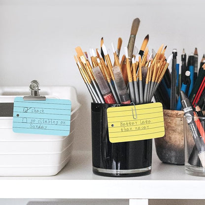 300Pcs Colored Index Cards with Ring, Goefun Ruled Notecards, 6 Color 2.2x3.5 Flashcards for Studying, Vocabulary Cards, Memos, Bookmark, To Do List