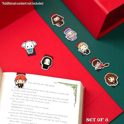 Harry Potter Magnetic Bookmarks Page Clip School University for Kids Teens Women Stocking Stuffers Gifts for Readers Xmas Gifts (Multi 8 Pack)