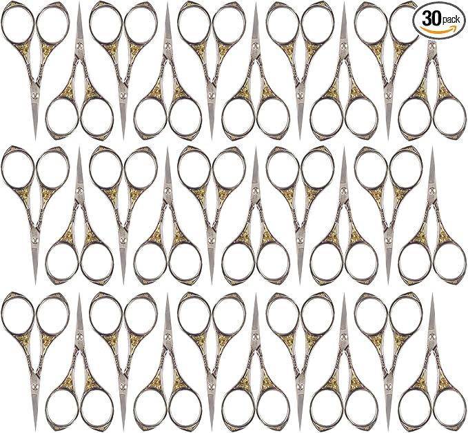JubileeYarn Sun Motif Embroidery Scissors - Silver - 30 Scissors