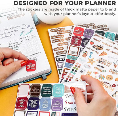 Clever Fox Planner Stickers – Monthly, Weekly & Daily Planner Stickers 14 Sheets Set of 1360+ Unique Stickers by Clever Fox (Value Pack)