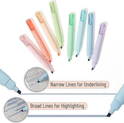 Mr. Pen- Aesthetic Highlighters, 8 Pack, Chisel Tip, Pastel Colors, Cute Highlighters Assorted Colors, Cute Highlighters for School Highlighters, Highlighter Set, Pastel Highlighters