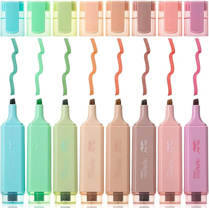 Mr. Pen- Highlighter, 8 Pack, Vintage Colors, Chisel Tip Aesthetic Highlighters, Cute Highlighters for School, No Bleed Highlighters, Highlighters Aesthetic, School Highlighters, Cute Markers.