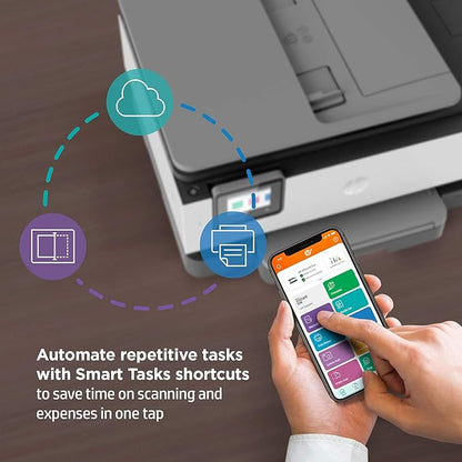 HP OfficeJet Pro 8025e Wireless Color All-in-One Printer with bonus 6 free months Instant Ink with HP+ (1K7K3A), Gray