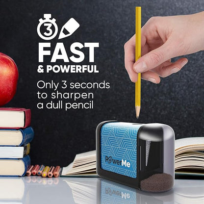 Battery-Operated Electric Pencil Sharpener for Kids, School, Home, Office - For No. 2 Pencils and Colored Pencils
