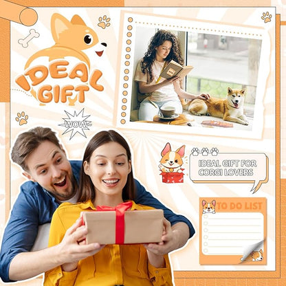 9 Pads Cute Sticky Notes Cartoon Animal Self Stick Notepads 3x3 Inches Notes Adhesive Memo Pad Office Decor Gifts for Students School Office Meeting(Corgi)