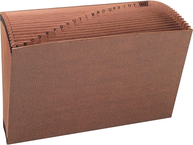 Smead TUFF Expanding File, Alphabetic (A-Z), 21 Pockets, Legal Size, Redrope-Printed Stock (70430)