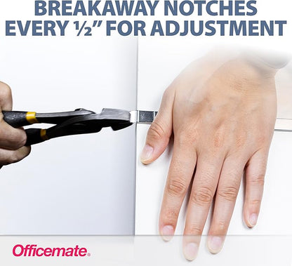 Officemate Hanging File Frame, Letter Size, Adjustable 14 to 18-Inches, 2 Count (Pack of 1),Silver, 91990