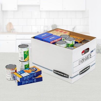 Bankers Box 30 Pack STOR/FILE Basic Duty File Storage Boxes, Standard Assembly, Lift-off Lid, Letter/Legal, White/Blue