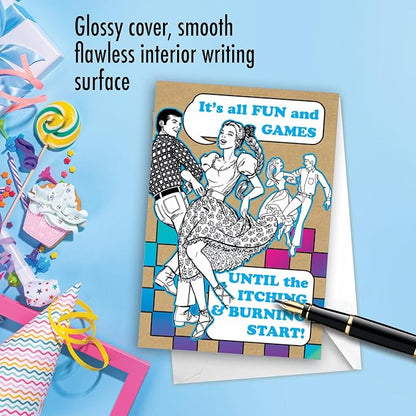 NobleWorks Funny Birthday Greeting Card with 5 x 7 Inch Envelope (1 Card) Bday Fun and Games 0784